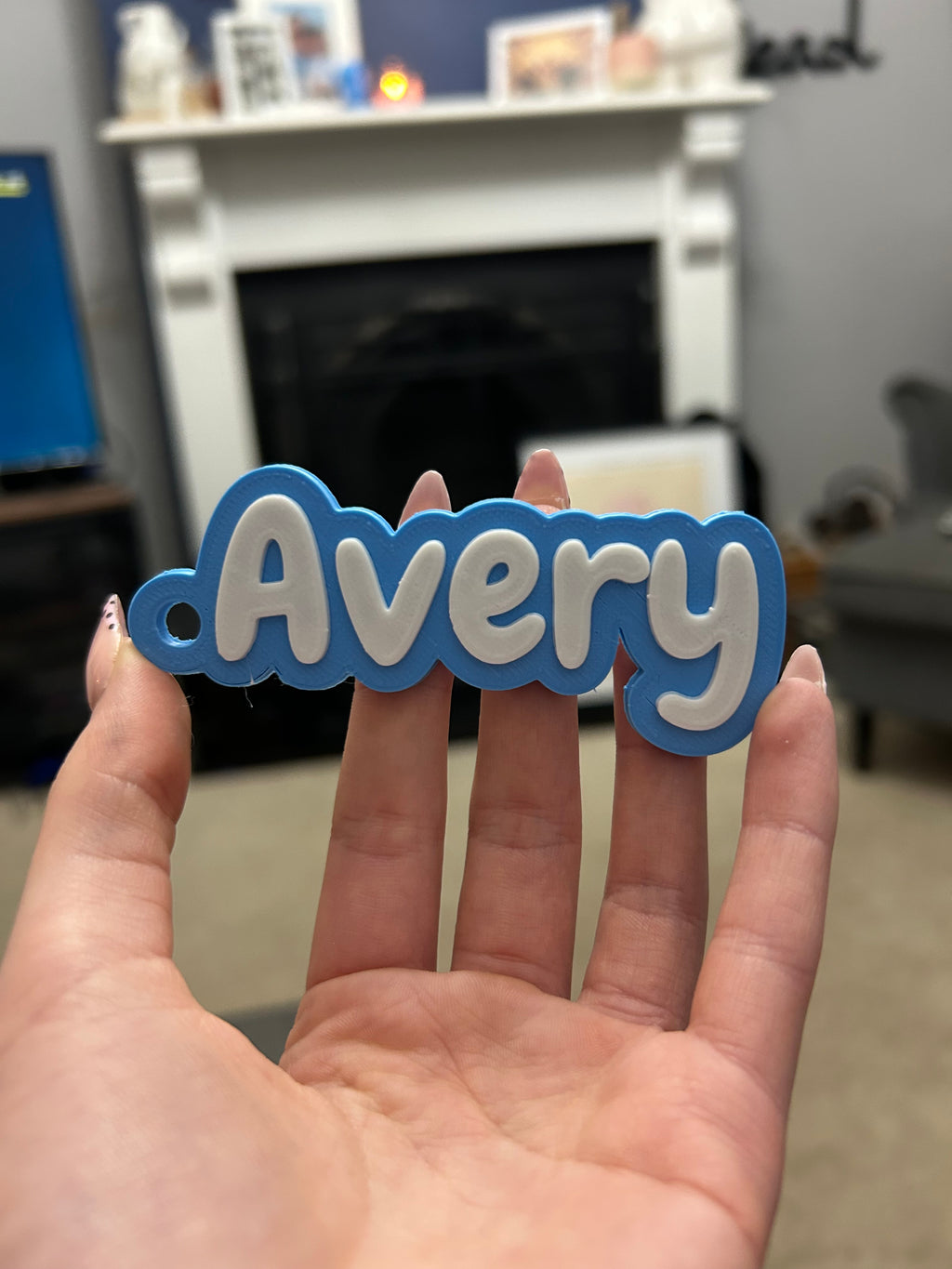 Custom 3D Printed Name Keychain