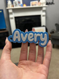 Custom 3D Printed Name Keychain