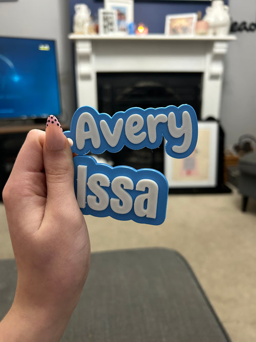 Custom 3D Printed Name Keychain