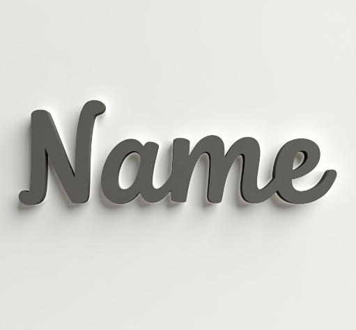 Custom 3D Printed name sign
